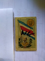 Costa Rica.no Postcard Cromos.cig Cards El Perú 1910..president.flag.coin.old Map.silk.seide.flag.eucalol.soap.cromo.bet - Costa Rica