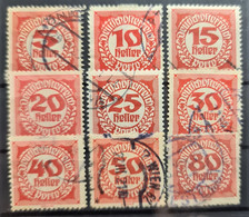 AUSTRIA 1919/21 - Canceled - ANK 75-83 - PORTO - Strafport