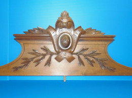 JOLI FRONTON XIXe NOYER MASSIF Pour DECO PORTE ANCIENNE Jus De Grenier Meuble - Other & Unclassified