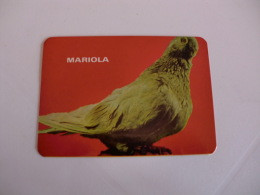 Birds Pigeon Pombo Mariola Portugal Portuguese Pocket Calendar 1986 - Petit Format : 1981-90