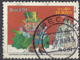 BRASIL - 1994 - Yvert 2209 Usato; Favola Del Gatto Con Gli Stivali. - Gebraucht