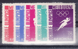 Romania 1956 Olympic Games Mi#1598-1602 Mint Never Hinged - Nuovi