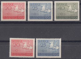 Sweden 1956 Olympic Games Mi#413-415 Mint Never Hinged With Perf. Variations - Neufs