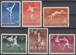 Bulgaria 1956 Olympic Games Mi#996-1001 Mint Never Hinged - Unused Stamps