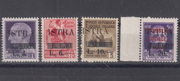 Italy Occupation In WWII Yugoslavia Istria, Pola Provisory Issue 1945 Sassone#37-40 Mi#34-37 Mint Never Hinged - Jugoslawische Bes.: Istrien