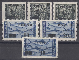 Istria Litorale Yugoslavia Occ., Porto 1946 Sassone#14-19 Complete Set, Overprint I (14-16) Overprint II (17-19), Mh - Occ. Yougoslave: Istria