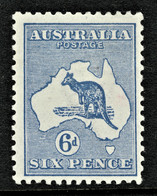 Australia 1915 Kangaroo 6d Blue Die II 3rd Watermark MH - Listed Variety - Mint Stamps