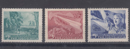 Yugoslavia Republic 1950 Mi#598-600 Mint Never Hinged - Nuovi