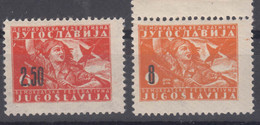 Yugoslavia Republic 1946 Mi#492-493 Mint Never Hinged - Neufs
