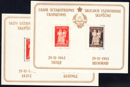 Yugoslavia Republic 1945 Constitution Mi#Block 3 I And II Mint Never Hinged - Ungebraucht