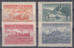 Yugoslavia Kingdom 1939 Navy Boats Mi#385-388 Mint Hinged - Nuovi