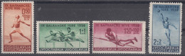 Yugoslavia Kingdom, Sport 1938 Mi#362-365 Mint Hinged - Neufs