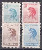 Yugoslavia Kingdom, Charity For Children 1936 Mi#322-326 Mint Hinged - Nuovi