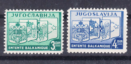 Yugoslavia Kingdom 1937 Mi#348-349 Mint Hinged - Nuovi