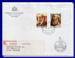 1975 San Marino Saint Marin Rgt. FDC 1er Jour Ersttag Europe Europa Stamps Rear 2scans - FDC
