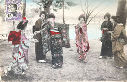 Deux Cartes Postales - Scènes De Vies De Japonaises - Asia