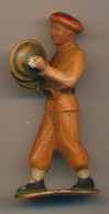 Figurine STARLUX : Soldat Défilant Et Jouant De La Cimballe, Cymballe, Musicien, Fanfare (2 Scans) - Starlux