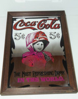 GLACE MIROIR MURAL PUBLICITE SERIGRAPHIE COCA COLA PUB DECO COLLECTION VINTAGE VITRINE - Sonstige & Ohne Zuordnung