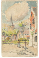 Dilbeek-+/-1905 (précurseur) L'Église - Animée-Dessin F. RANOT-Lithographie J.L.GOFFART-série "La Belgique Pittoresque" - Dilbeek