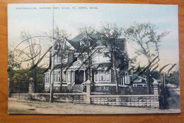 Winterholme , Rennies Mill Road 79, St. Johns, Built 1905  Residence Sir Marmaduke Winter Queen Anne. Tinto-gravure - St. John's