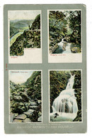 Ref  1494  -  1905 Peacock Postcard - 4 X Views Of Barmouth & Dolgelly - Builth Wells Cancel - Merionethshire