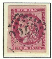 FRANCE Classique 1870: Le Y&T 49c, B Obl. GC 2240 (Marseille), Petit Aminci Au Verso, Forte Cote - 1870 Uitgave Van Bordeaux