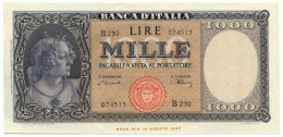 1000 LIRE ITALIA ORNATA DI PERLE MEDUSA 10/02/1948 SUP- - Altri & Non Classificati