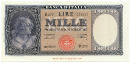 1000 LIRE ITALIA ORNATA DI PERLE MEDUSA 11/02/1949 SPL+ - Autres & Non Classés