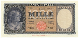 1000 LIRE ITALIA ORNATA DI PERLE MEDUSA 10/02/1948 SUP - Autres & Non Classés