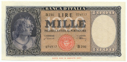 1000 LIRE ITALIA ORNATA DI PERLE MEDUSA 10/02/1948 SUP - Andere & Zonder Classificatie