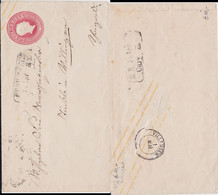 Baden Ganzsache U 9 A Ra2 Pforzheim N Villingen Rs Bahnpost Ca 1863 - Interi Postali