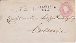 NOCHMALS REDUZIERT Baden Ganzsache U 12 L2 Gernsbach N Karlsruhe Spät Ca 1867 - Postal  Stationery