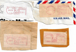 USA 1970's  , Postmarks On Fragment , Brockport N.Y. , Dallas Texas , Davenport Iowa , Oakhurst New Jersey - Autres & Non Classés