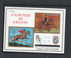 OLYMPICS - PANAMA - 1968 - EQUESTRIAN  SOUVENIR SHEET MINT NEVER HINGED - Horses