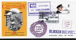 TONGA - 1982- TIN CAN MAIL CENTENARY COVER ,VARIOUS CACHETS ,ATTRACTIVE ITEM - Tonga (1970-...)