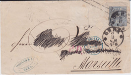 REDUZIERT NDP Aufbrauch Ganzsache U 31 A Nv Thurn Und Taxis K1 Gera N Marseille Frankreich France Ca 1869 RR - Postal  Stationery