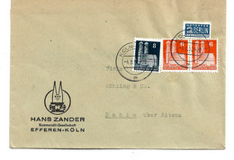 BI-B146 / Mischfrankatur Mi.Nr. 76 + 79 Zum Inlandtarif 4.8.1952 Von Köln NachDahle - Covers & Documents