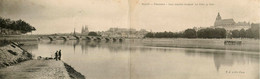 Blois * Cpa Double Panoramique 1903 * Panorama , Quai Amédée Coutant , Le Pont , La Ville - Blois