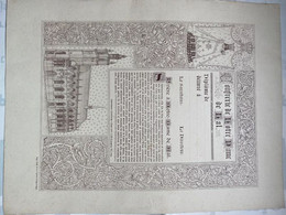HALLE - Confrérie De Notre Dame De HAL : Imprimatur Mechlinia 1877 :  Lytho Diplome .. ( Format  36.5 X 28 Cm ) - Halle