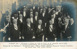 Paris * 1er * Carte Photo * Réception à La Mairie De M POINCARE , Président De La République * 18 Février 1913 - Distrito: 01