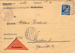 Dienstpost Nn Amtsgericht Waldenburg - Dresden 1926 - Dienstzegels
