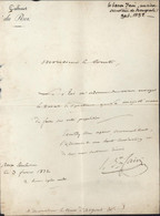 Autographe Baron Fain Secrétaire Napoléon 1er Aux Tuileries 3 Fev 1832 Cabinet Du Roi Au Comte D'Argout - Autres & Non Classés