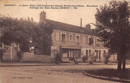 91-MENNECY- LE RELAI HÔTEL CAFE RESTAURANT GEORGES MARTIN , BISCUITERIE FABRIQUE DES BONS BISCUITS ROBERT - Mennecy