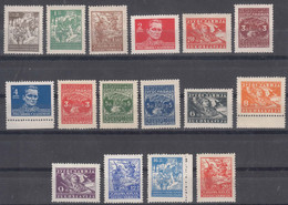 Yugoslavia Republic 1945 Partisans Mi#470-485 Mint Never Hinged Complete Set - Ungebraucht