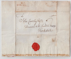 '1822 Letter  To  John Crossley, Rochdale, From Sam'l Micknow, Mellor. Light Stockport Postmark..  Ref: 1023 - Ohne Zuordnung