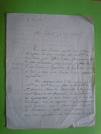 Lettre Autographe Pierre Constant Léonor BODET-DE LA FENESTRE - OFFICIER 1822 - POITIERS - Politiques & Militaires