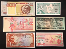 Angola Burundi Etiopia Kenya Suriname Lotto 6 Banconote  Fds LOTTO 2261 - Burundi