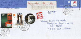 TIMBRES- FRANCOBOLLI- LETTRE RECOMMANDÉE POST BLEU- PORTUGAL- JEUX OLYMP. D'ATHENES 2004- PARALYMPIC - NAGER ET  AUTRES - Eté 2004: Athènes - Paralympic