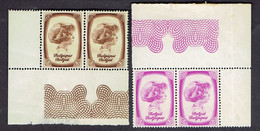 2 Paires Des Timbres Antituberculeux Prince Albert COB N° 488 & 489** Coin De Feuille - 1934-1935 Leopoldo III