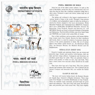 INDIA- 2005 Indian Dog Breeds- Official Information Brochure- Indische Hunderassen- Races Indiennes De Chiens - Non Classés